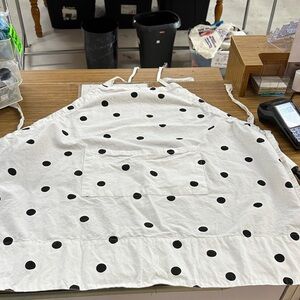Kate Spade White with Black polka dot apron
